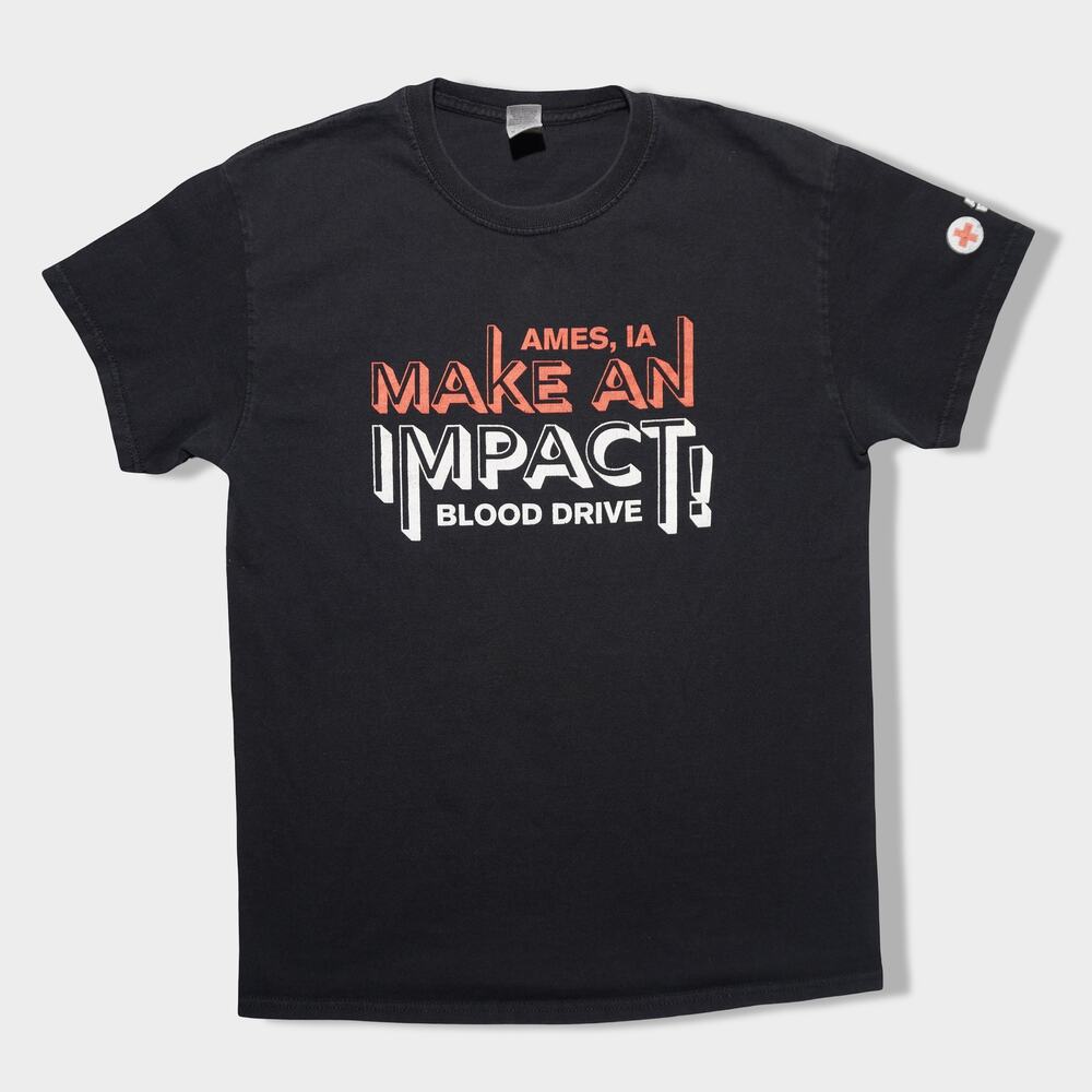 American Red Cross Blood Drive T-Shirt – Ames, Iowa – Gildan – M